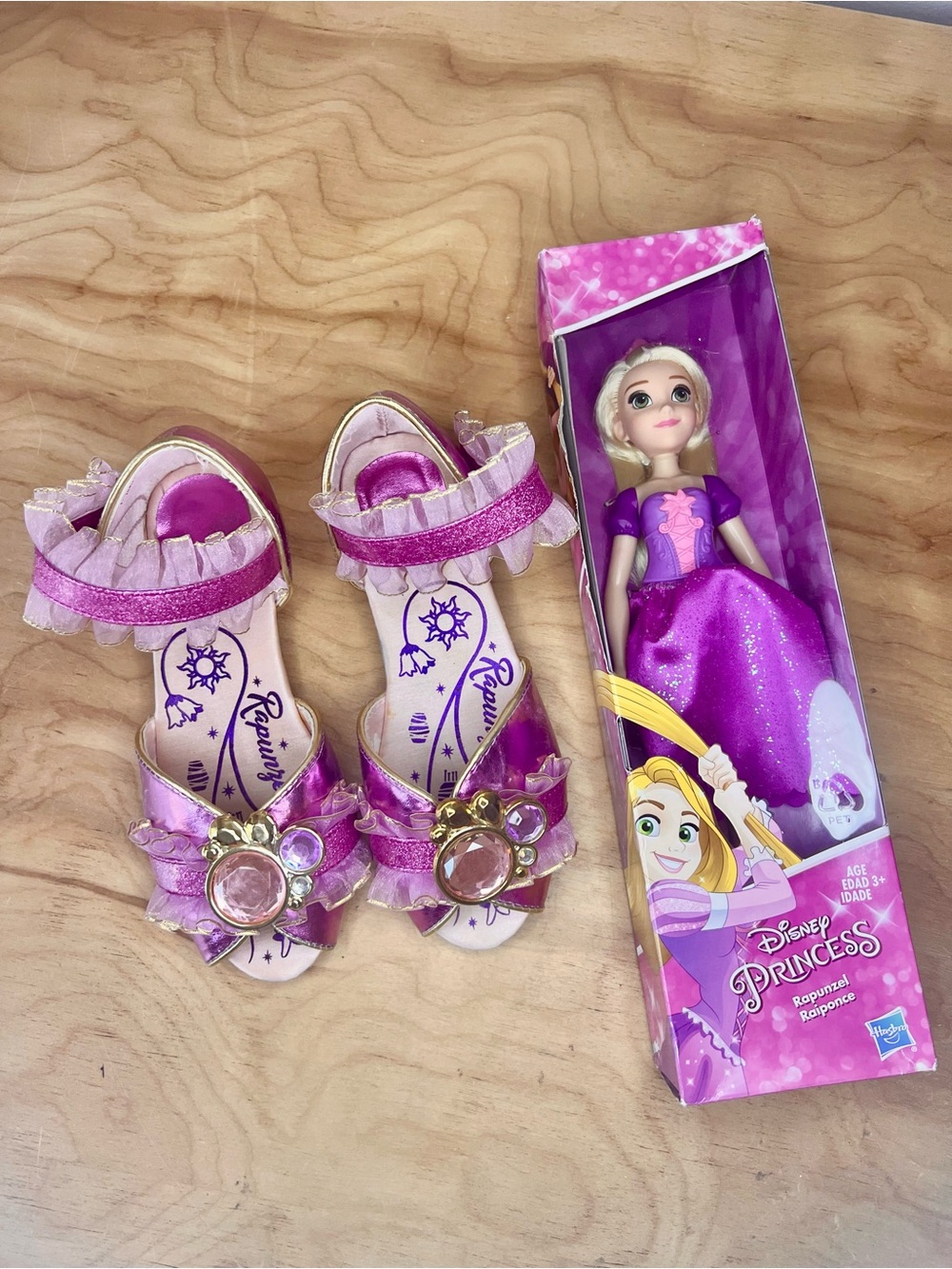 Disney Rapunzel Shoes, New in Box Doll
